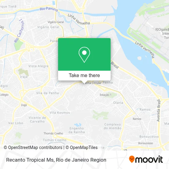 Recanto Tropical Ms map