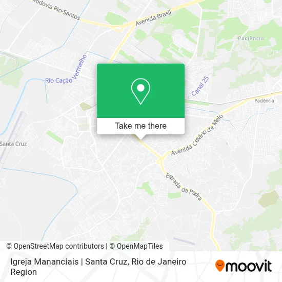 Igreja Mananciais | Santa Cruz map