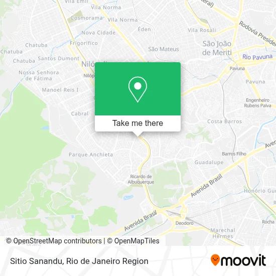 Sitio Sanandu map