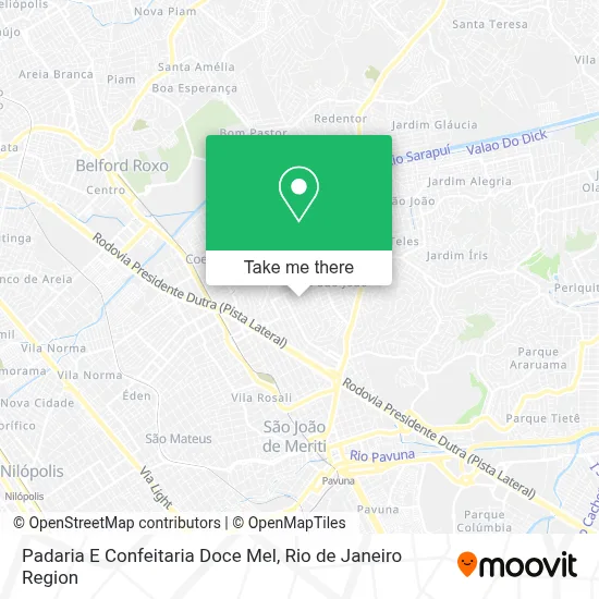 Padaria E Confeitaria Doce Mel map