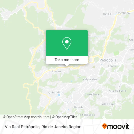 Via Real Petrópolis map