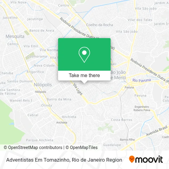 Adventistas Em Tomazinho map