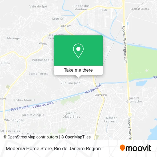Moderna Home Store map