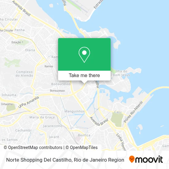 Norte Shopping Del Castilho map
