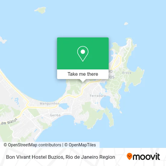 Bon Vivant Hostel Buzios map