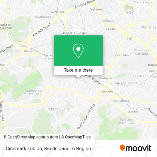 Cinemark Leblon map
