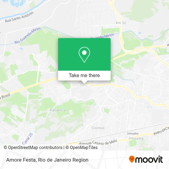 Amore Festa map