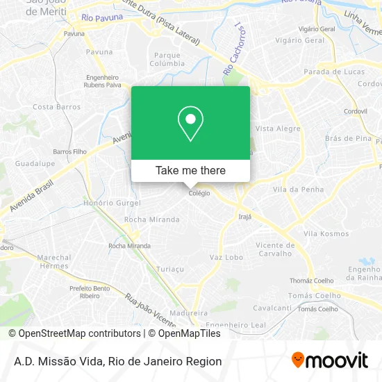 A.D. Missão Vida map