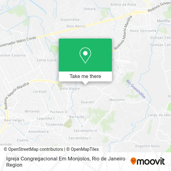 Igreja Congregacional Em Monjolos map