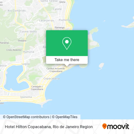 Hotel Hilton Copacabana map