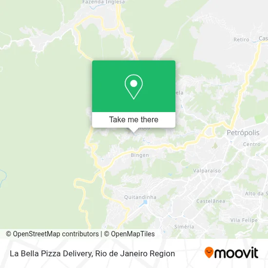 La Bella Pizza Delivery map