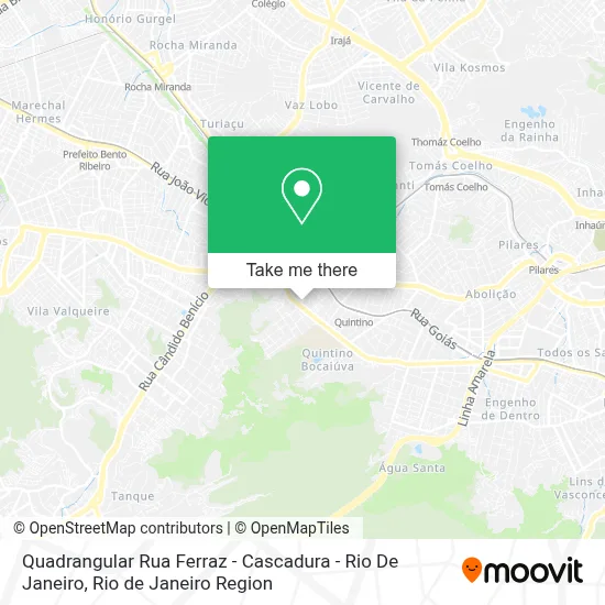 Quadrangular Rua Ferraz - Cascadura - Rio De Janeiro map