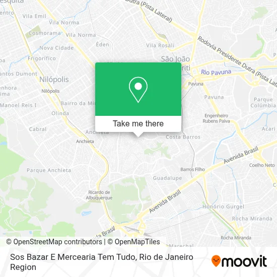 Sos Bazar E Mercearia Tem Tudo map