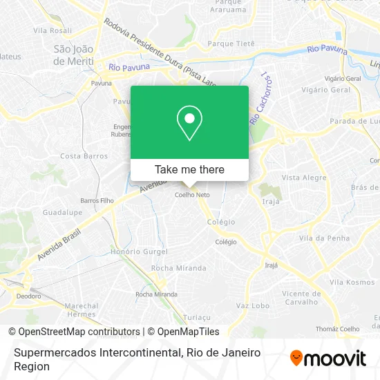 Supermercados Intercontinental map