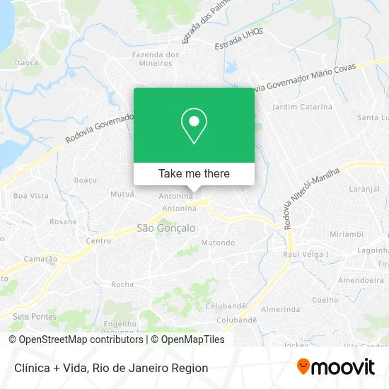 Clínica + Vida map