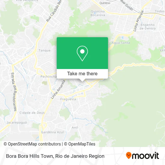 Bora Bora Hills Town map