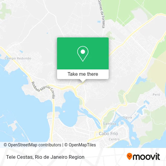 Tele Cestas map