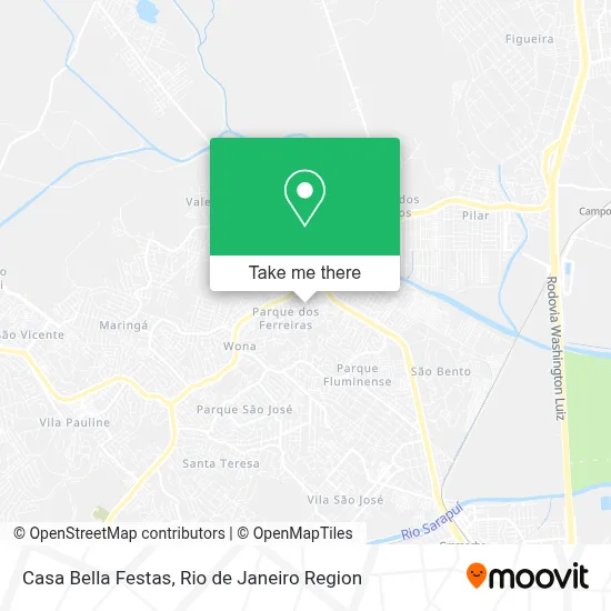 Casa Bella Festas map