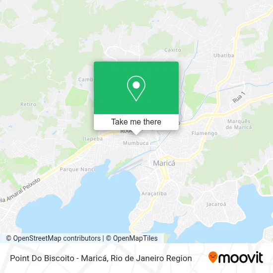 Point Do Biscoito - Maricá map