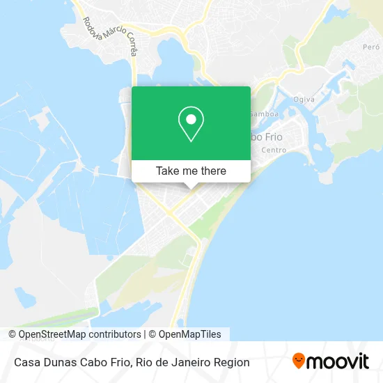 Casa Dunas Cabo Frio map