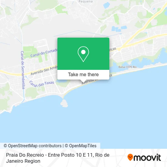 Praia Do Recreio - Entre Posto 10 E 11 map