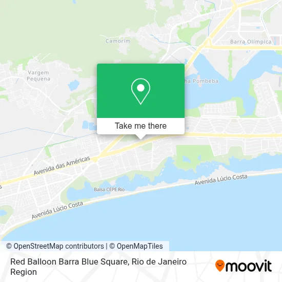 Red Balloon Barra Blue Square map