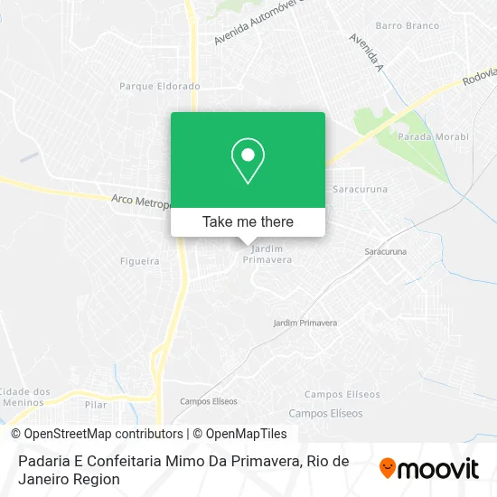 Padaria E Confeitaria Mimo Da Primavera map