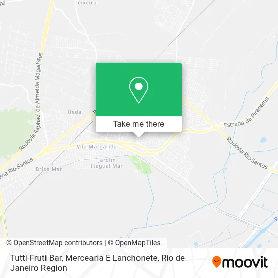 Tutti-Fruti Bar, Mercearia E Lanchonete map