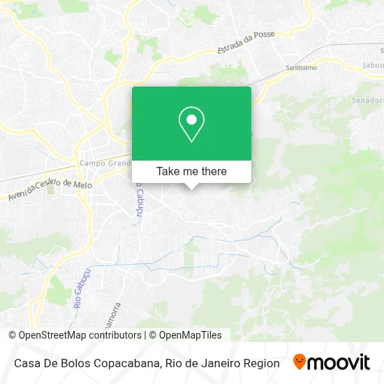 Casa De Bolos Copacabana map