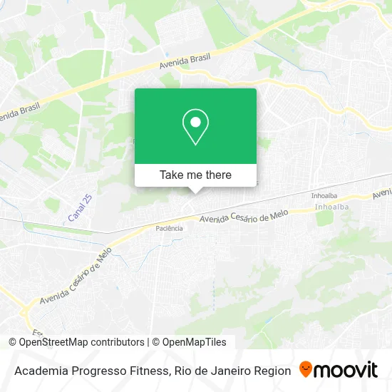 Academia Progresso Fitness map