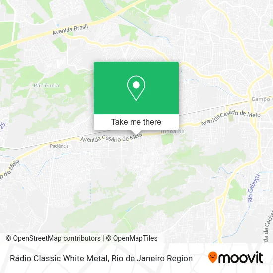 Rádio Classic White Metal map