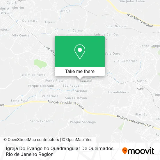 Igreja Do Evangelho Quadrangular De Queimados map