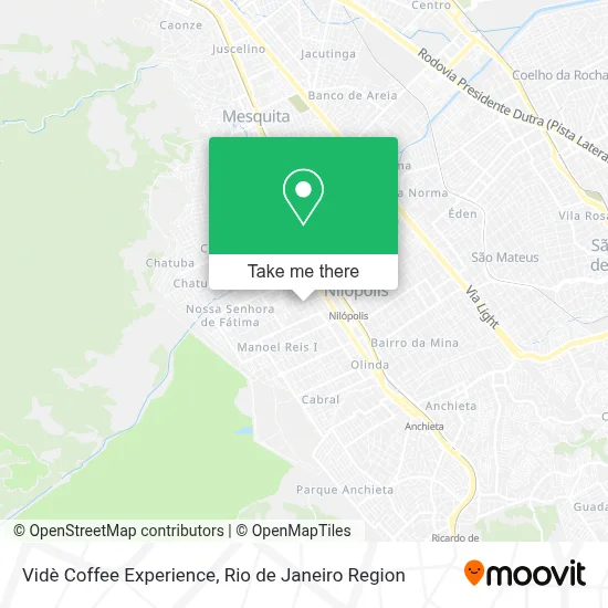 Vidè Coffee Experience map