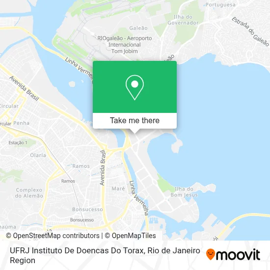 UFRJ Instituto De Doencas Do Torax map