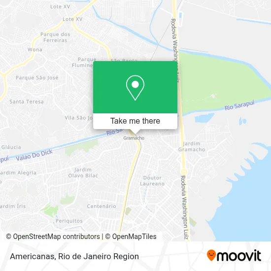 Americanas map