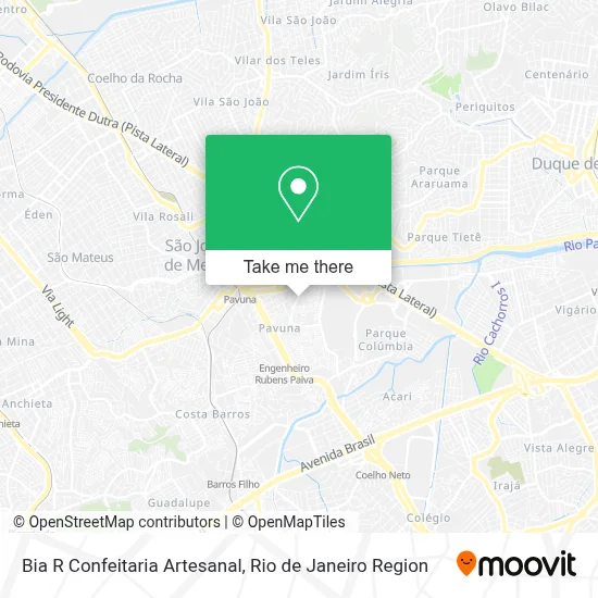Bia R Confeitaria Artesanal map