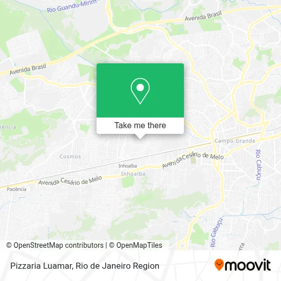 Pizzaria Luamar map