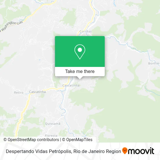 Despertando Vidas Petrópolis map