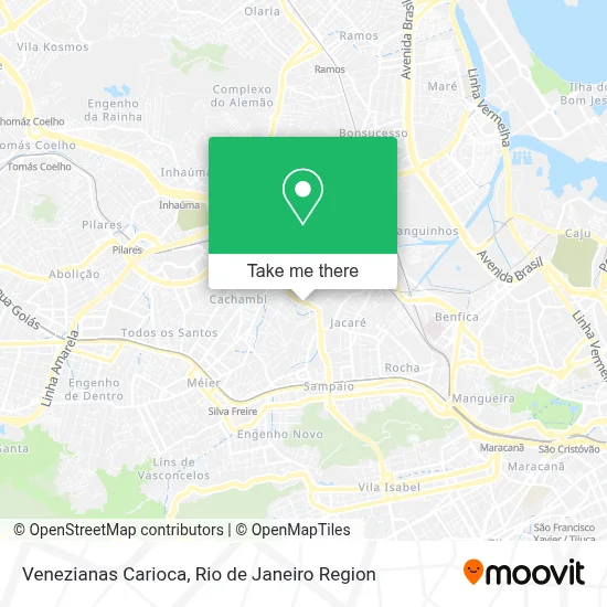 Venezianas Carioca map