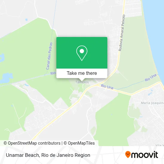 Unamar Beach map