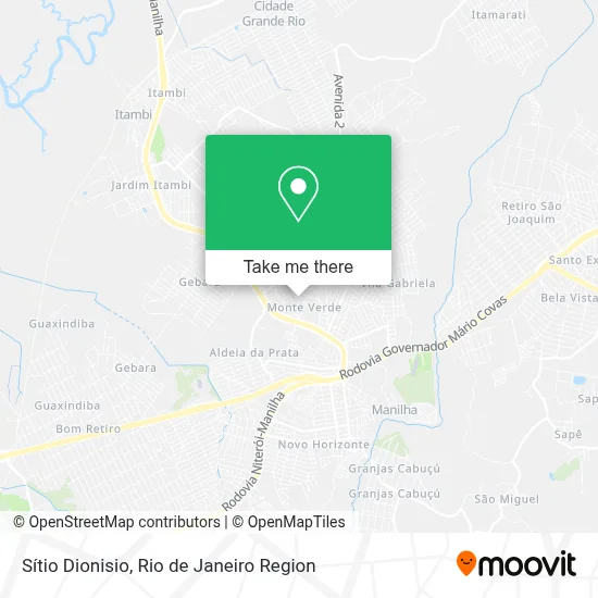 Sítio Dionisio map