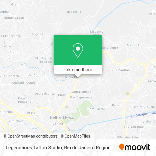 Legendários Tattoo Studio map