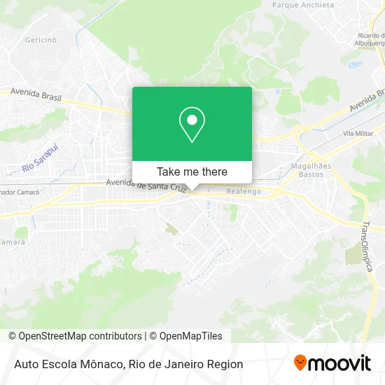 Auto Escola Mônaco map