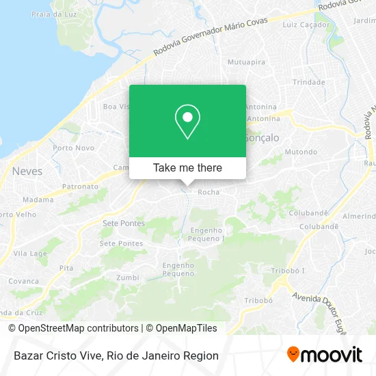 Bazar Cristo Vive map