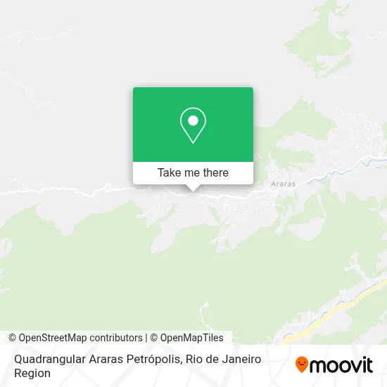 Quadrangular Araras Petrópolis map