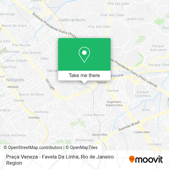 Praça Veneza - Favela Da Linha map
