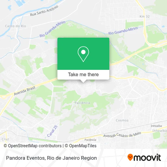 Pandora Eventos map