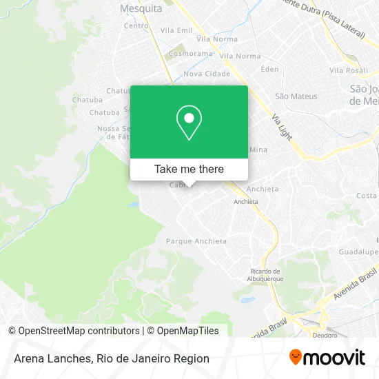 Arena Lanches map