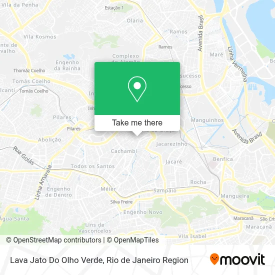 Lava Jato Do Olho Verde map