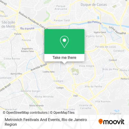 Metrovich Festivals And Events map